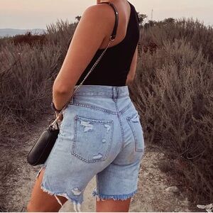 Free People Denim Sequoia Shorts